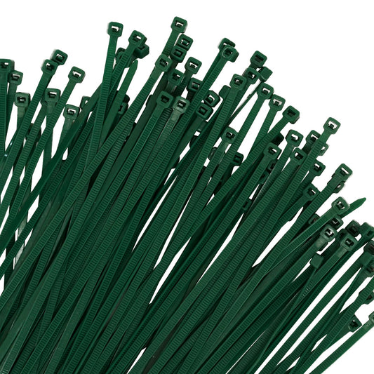 200PCS Nylon Zip Ties - 8 Inch Green,Multi-Purpose Self Locking Cable Ties， Ultra Strong Plastic Wire Ties with 40 Pounds Tensile Strength